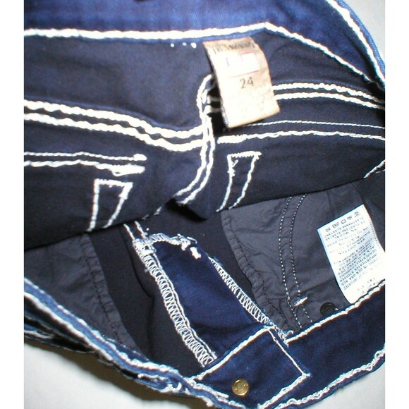 New Womens True Religion Brand Jeans Skinny Blue 24 NWT USA Super T Casey White - Picture 6 of 7